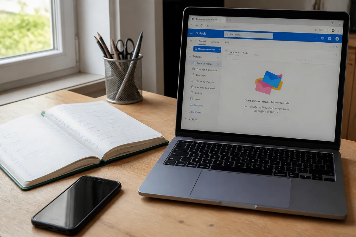 Créer un compte Outlook gratuit depuis un téléphone et accéder à la nouvelle boîte de réception